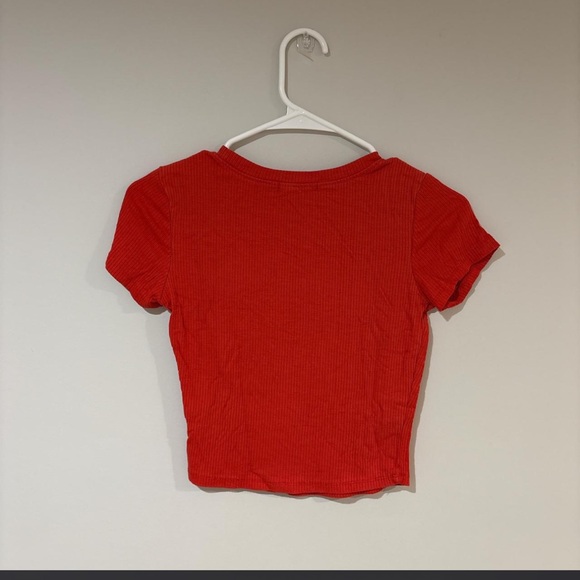 Heart Hips Scarlet Ribbed Tee -SMALL - Picture 3 of 3
